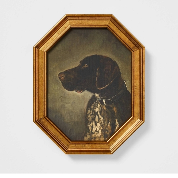 Studio McGee 8” x 10”Pointer Dog Portrait Framed Art Threshold - Picture 1 of 1